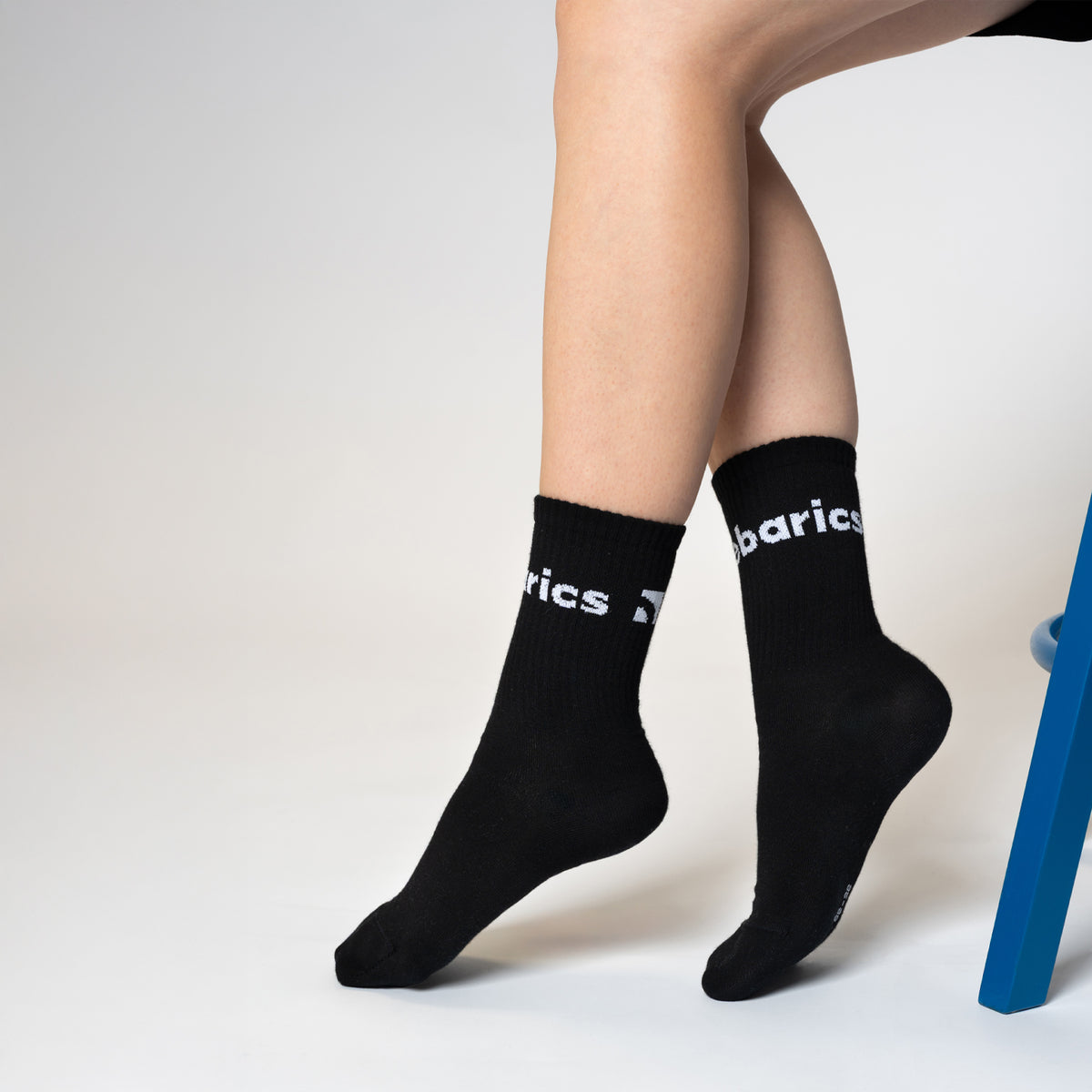 Barebarics - Barefoot Socks - Crew - Black - Big logo - 3 pack 7  - OzBarefoot