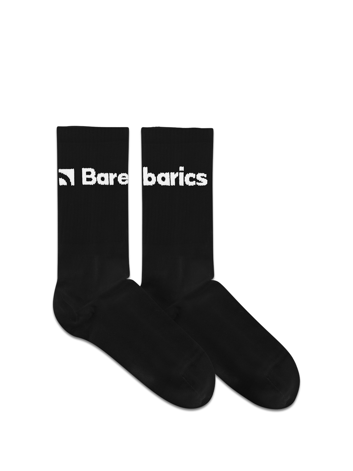 Barebarics - Barefoot Socks - Crew - Black - Big logo - 3 pack 8  - OzBarefoot