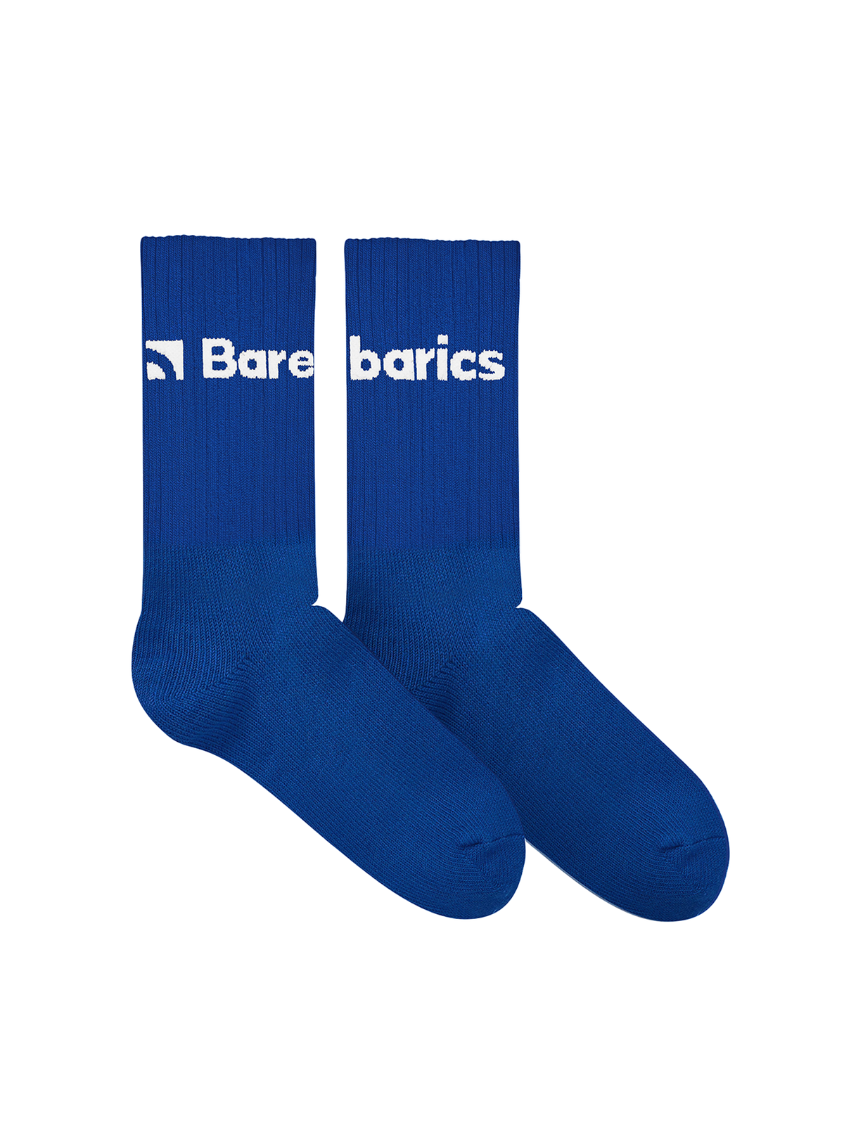 Barebarics - Barefoot Socks - Crew - Blue - Big logo - 3 pack 8  - OzBarefoot