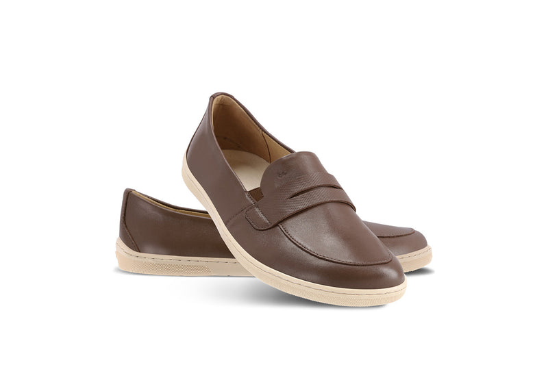 Barefoot Moccasins Be Lenka Buena - Dark Brown & Beige 2  - OzBarefoot