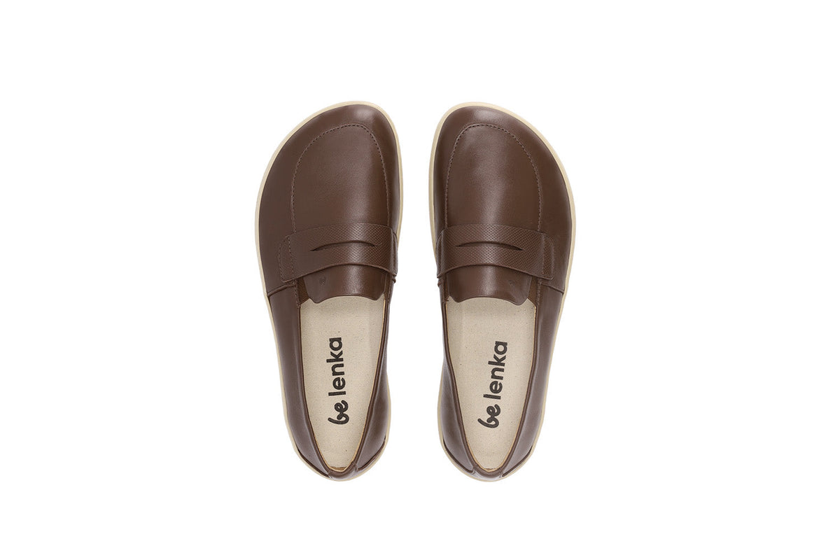 Barefoot Moccasins Be Lenka Buena - Dark Brown & Beige 6  - OzBarefoot