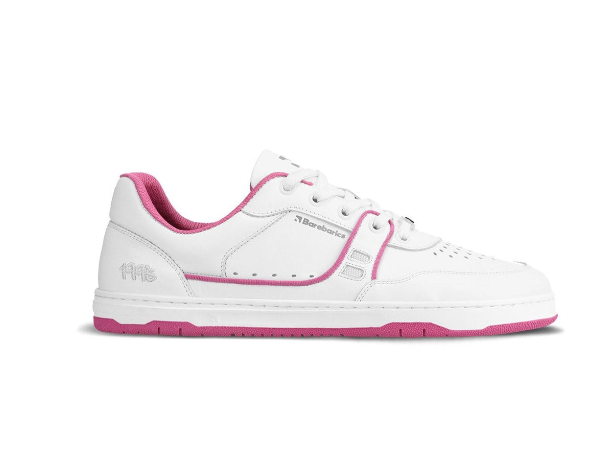 Barefoot Sneakers Barebarics Arise - White & Raspberry Pink