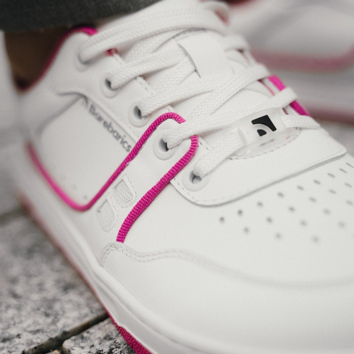 Barefoot Sneakers Barebarics Arise - White & Raspberry Pink 5  - OzBarefoot