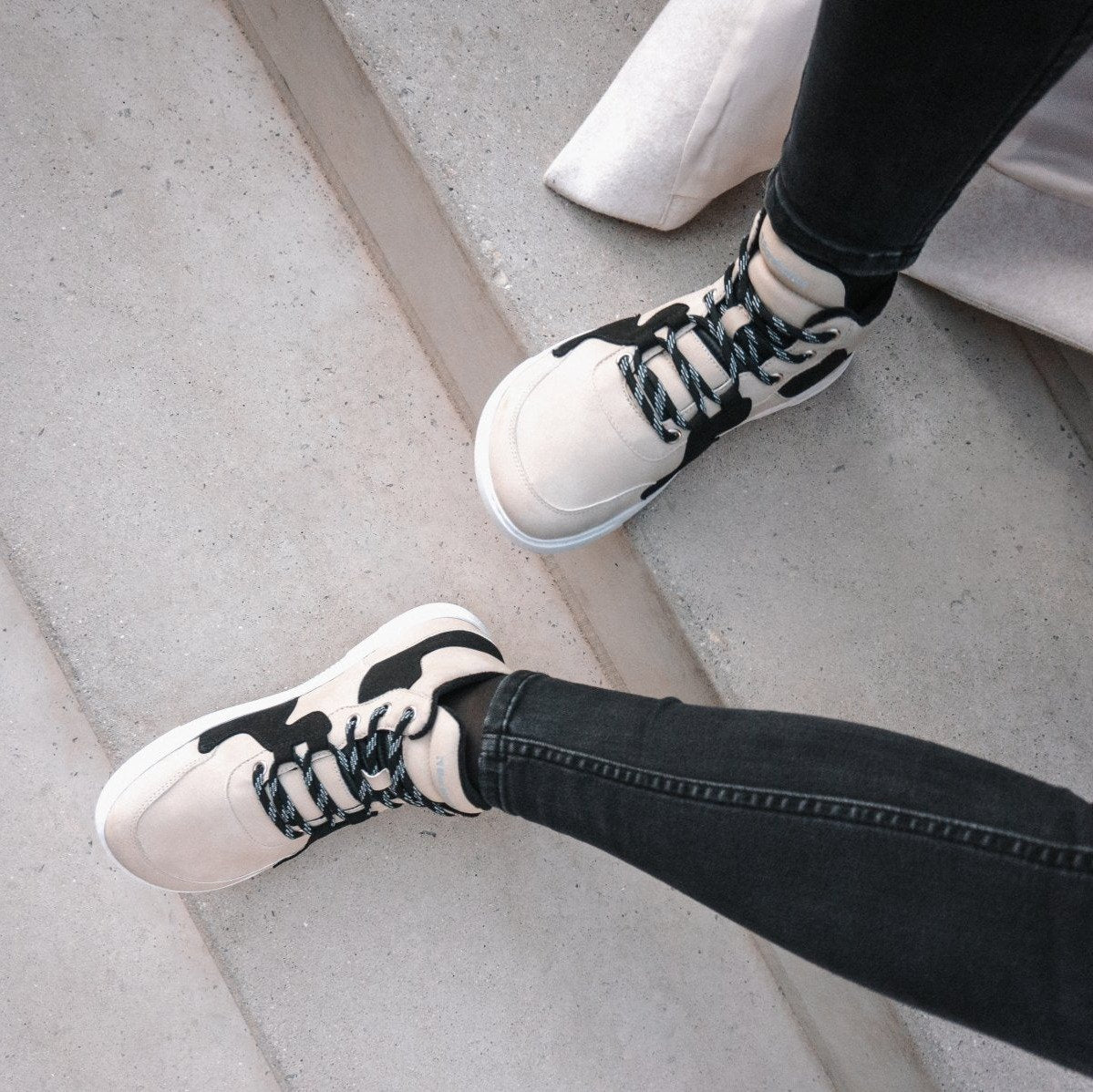 Barefoot Sneakers Barebarics Lynx - Beige & White 6  - OzBarefoot