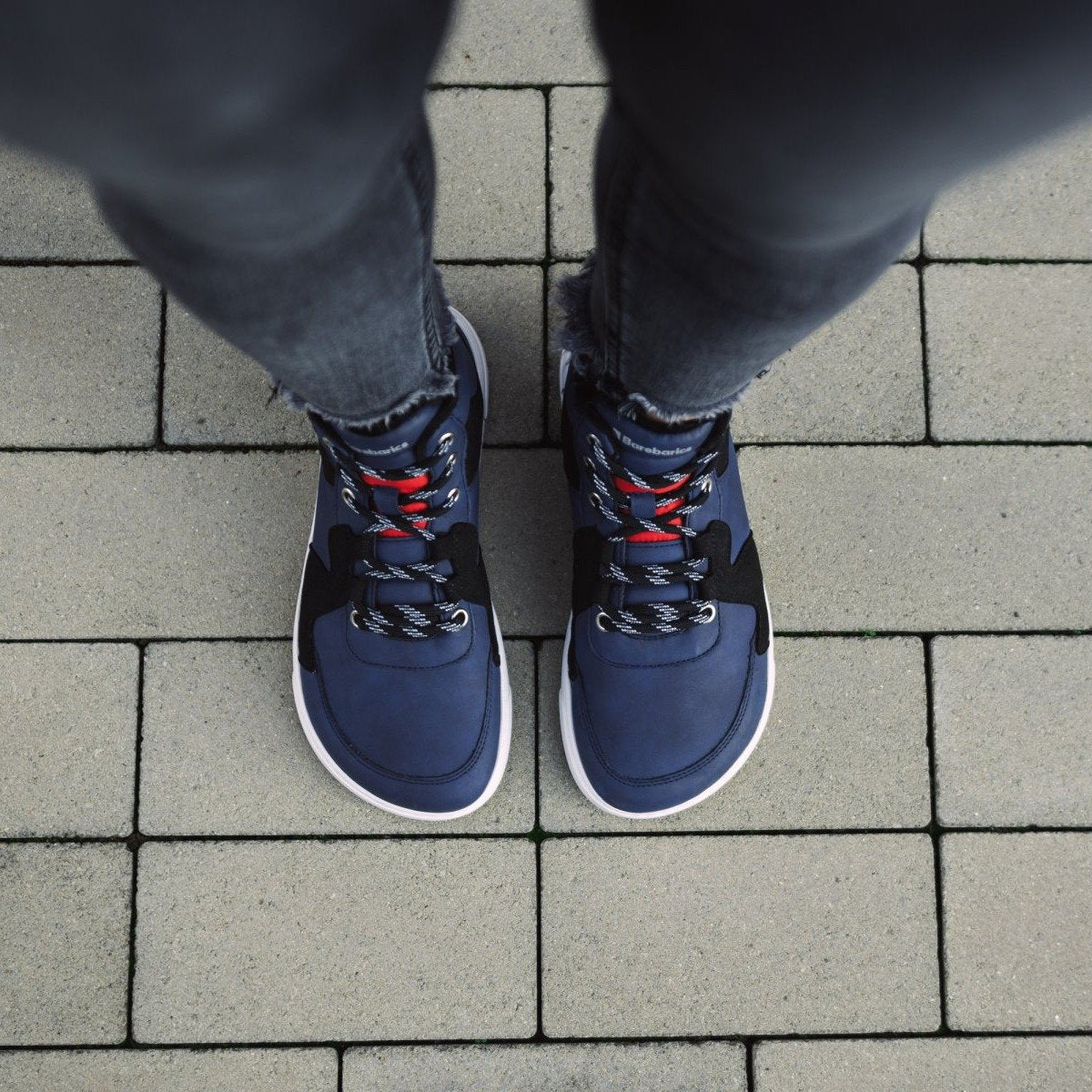 Barefoot Sneakers Barebarics Lynx - Dark Blue & White 7  - OzBarefoot