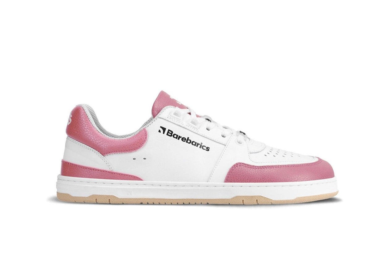 Barefoot Sneakers Barebarics Wave - White & BubbleGum Pink 1  - OzBarefoot