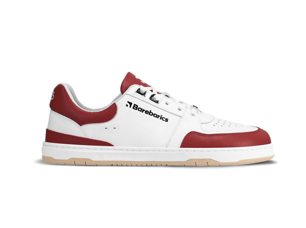 Barefoot Sneakers Barebarics Wave - White & Crimson Red 1  - OzBarefoot