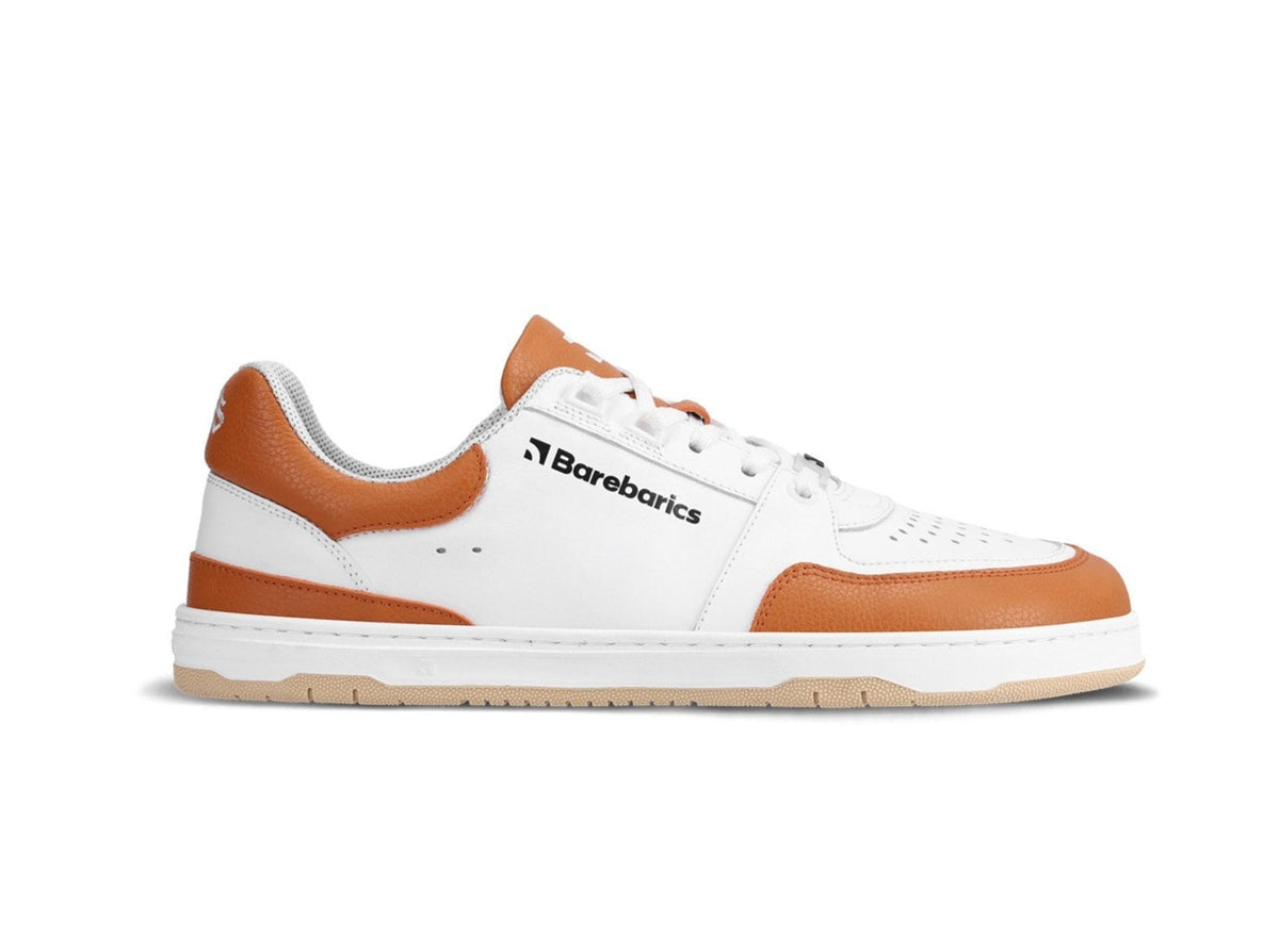 Barefoot Sneakers Barebarics Wave - White & Orange 1  - OzBarefoot