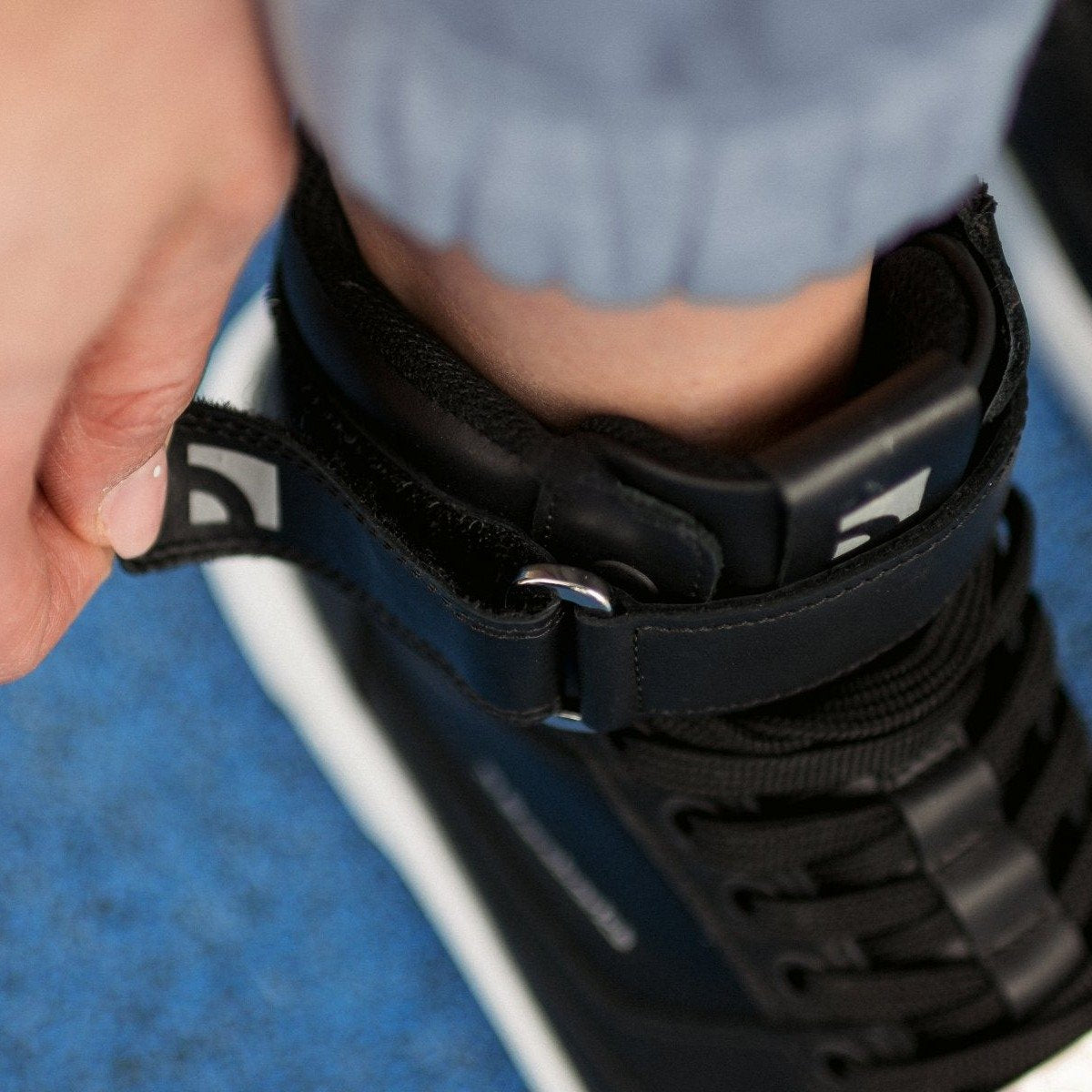 Barefoot Sneakers Barebarics Zing - High Top - Black & White - Leather 7  - OzBarefoot