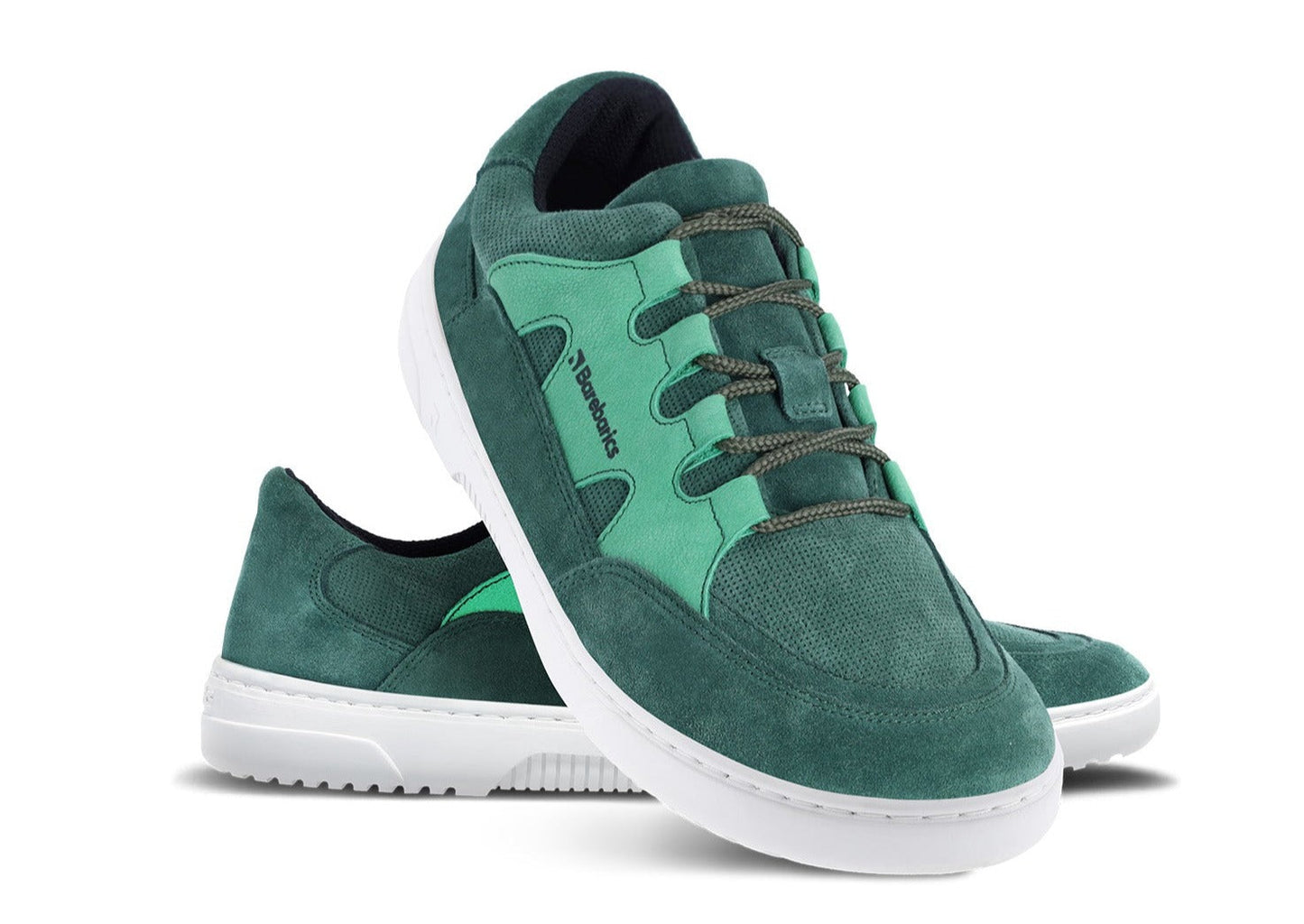 Barefoot Sneakers Barebarics Evo - Dark Green & White 2 OzBarefoot Australia