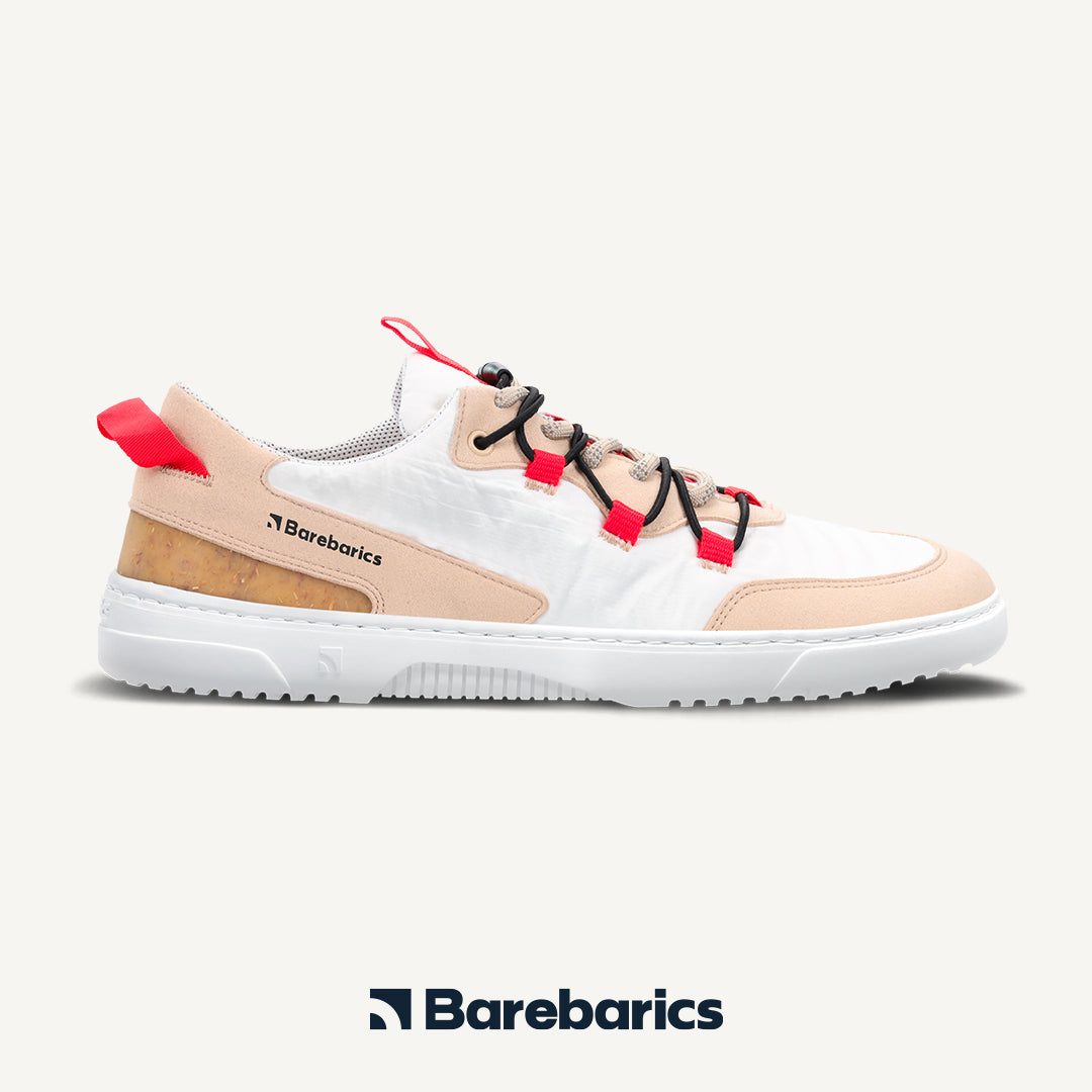 Barefoot Sneakers Barebarics - Revive - Beige & White 3 OzBarefoot Australia
