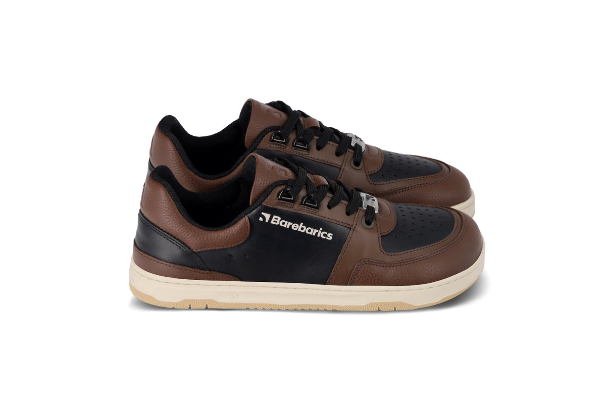 Barefoot Sneakers Barebarics Wave - Black & Dark Brown