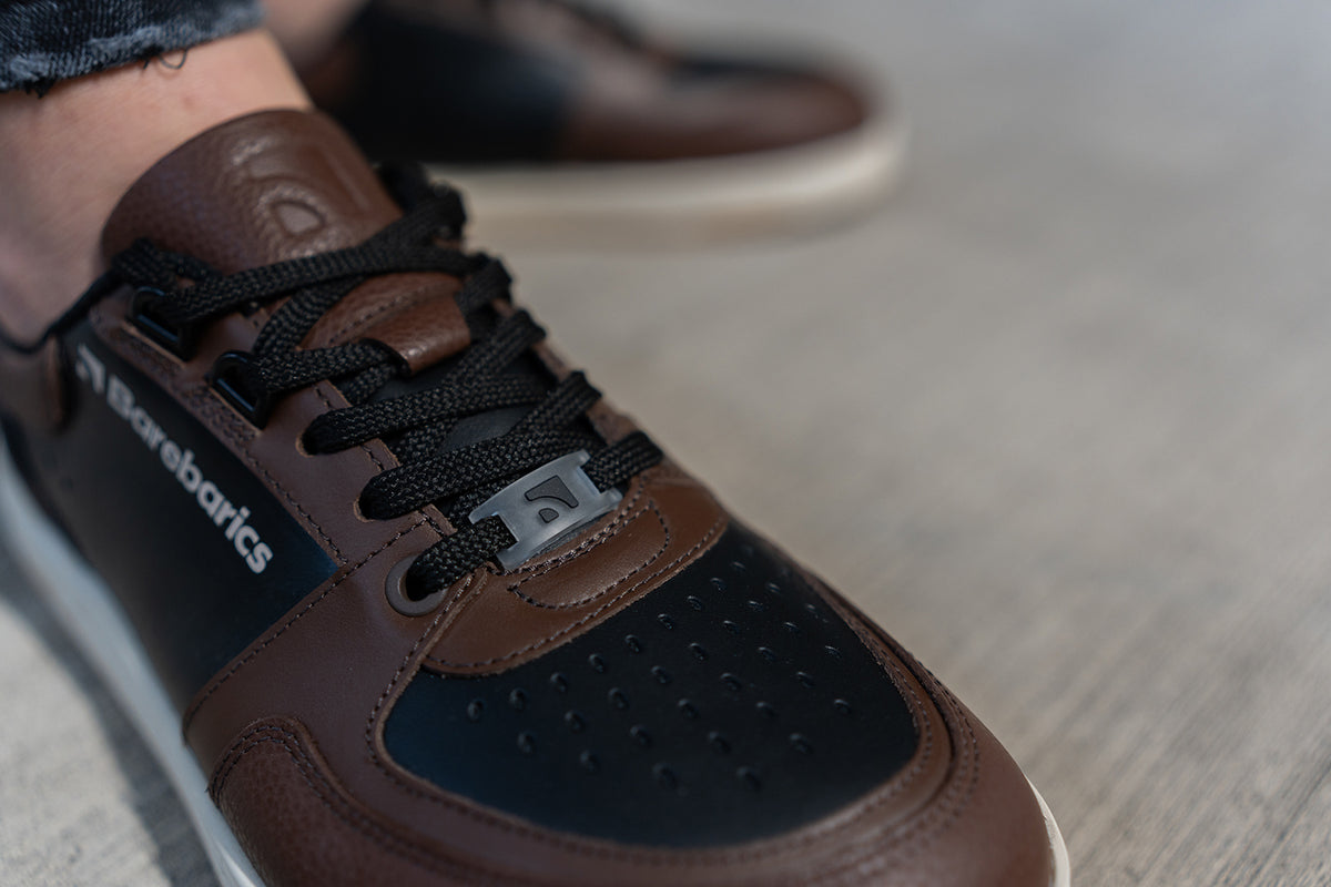 Barefoot Sneakers Barebarics Wave - Black & Dark Brown