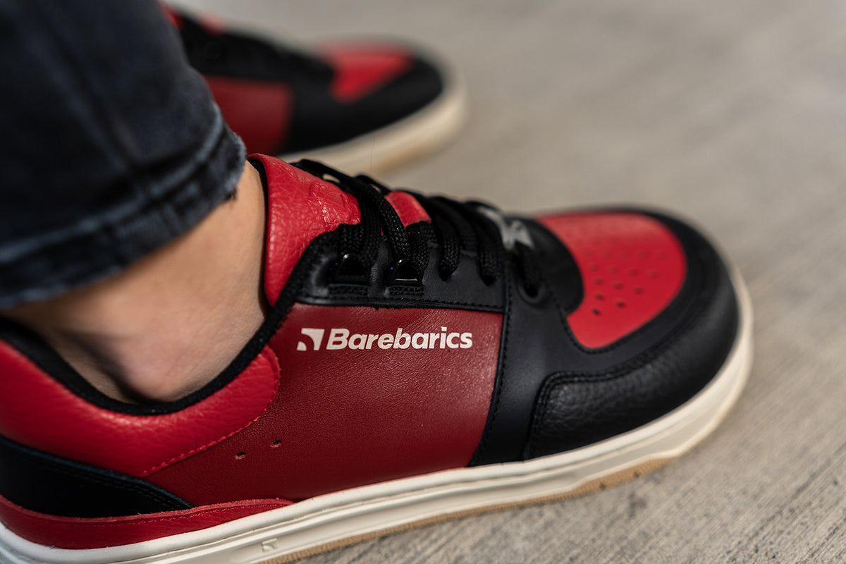 Barefoot Sneakers Barebarics Wave - Black & Red 19  - OzBarefoot