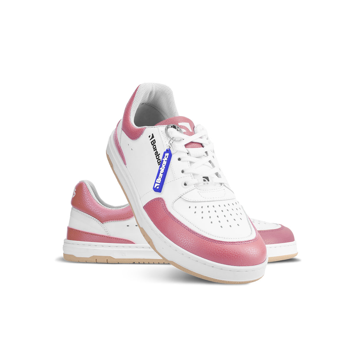 Barefoot Sneakers Barebarics Wave - White & BubbleGum Pink 2  - OzBarefoot