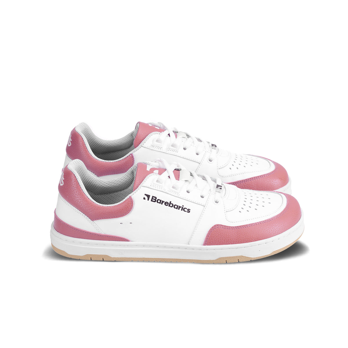 Barefoot Sneakers Barebarics Wave - White & BubbleGum Pink 3  - OzBarefoot