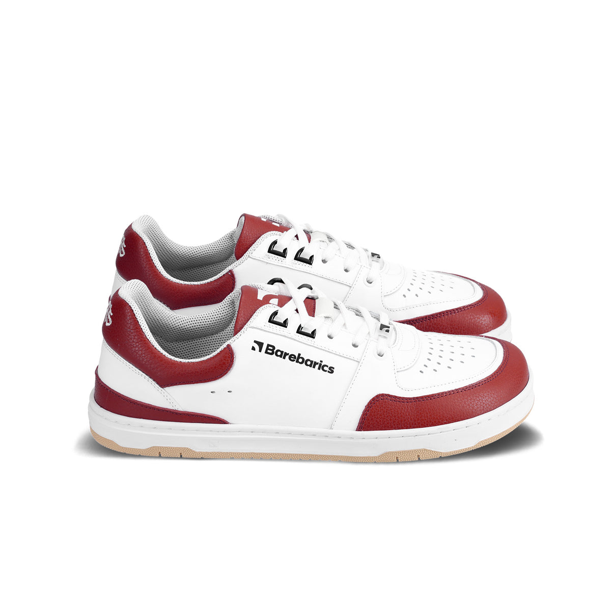 Barefoot Sneakers Barebarics Wave - White & Crimson Red 3  - OzBarefoot