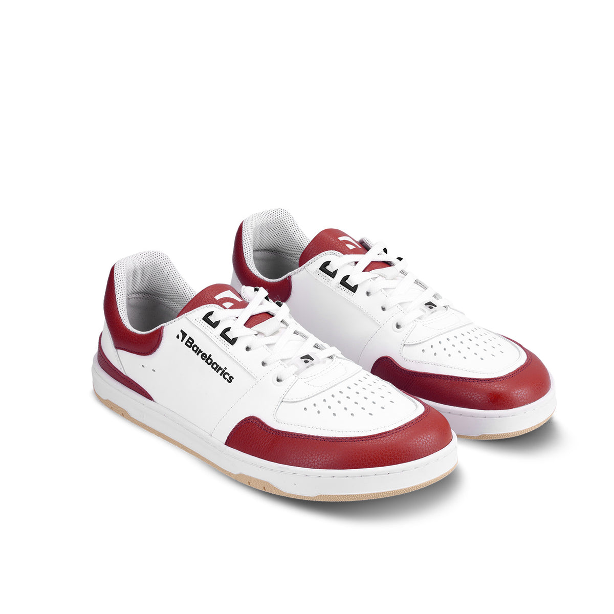 Barefoot Sneakers Barebarics Wave - White & Crimson Red 4  - OzBarefoot