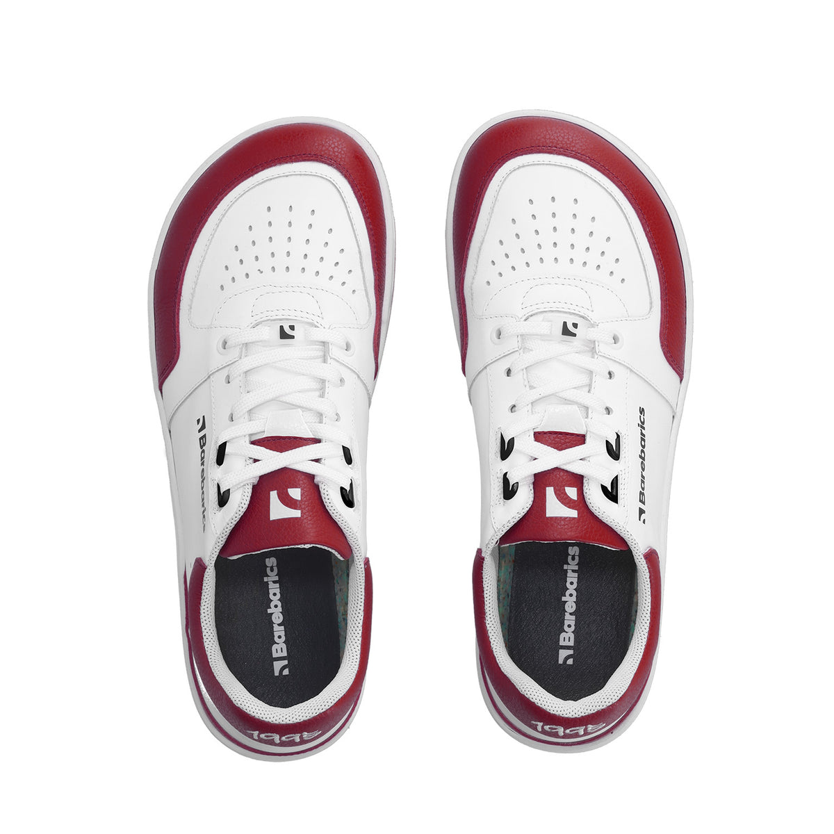 Barefoot Sneakers Barebarics Wave - White & Crimson Red 6  - OzBarefoot