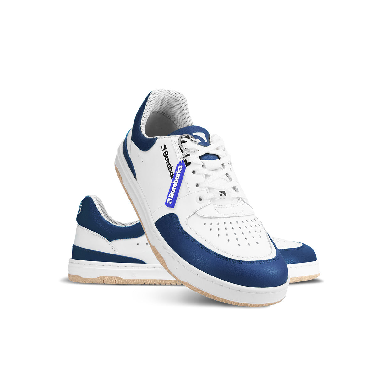 Barefoot Sneakers Barebarics Wave - White & Dark Blue 2  - OzBarefoot