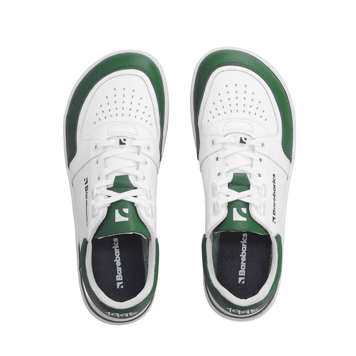 Barefoot Sneakers Barebarics Wave - White & Dark Green 5  - OzBarefoot