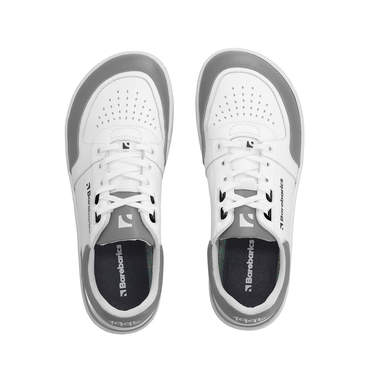 Barefoot Sneakers Barebarics Wave - White & Grey 6  - OzBarefoot