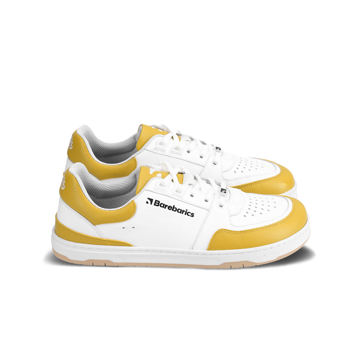 Barefoot Sneakers Barebarics Wave - White & Sunset Yellow 3  - OzBarefoot