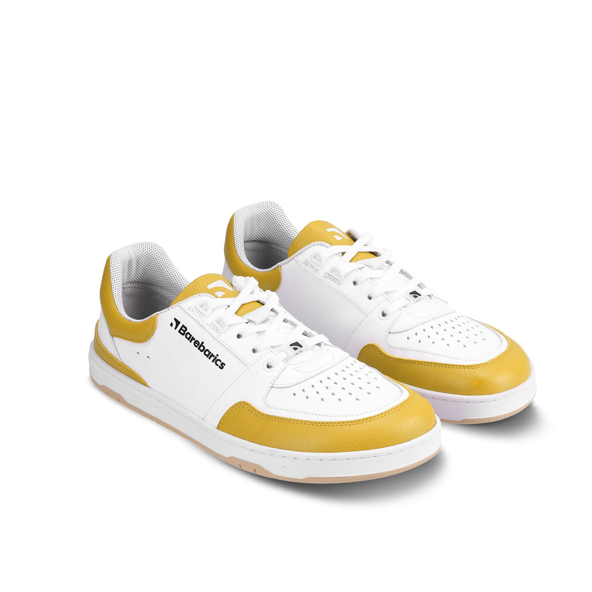 Barefoot Sneakers Barebarics Wave - White & Sunset Yellow 4  - OzBarefoot