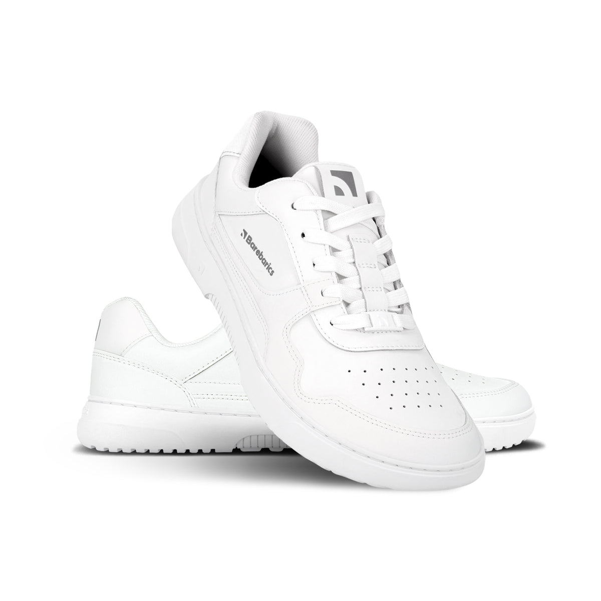 Barefoot Sneakers Barebarics Zing - All White - Leather 13  - OzBarefoot
