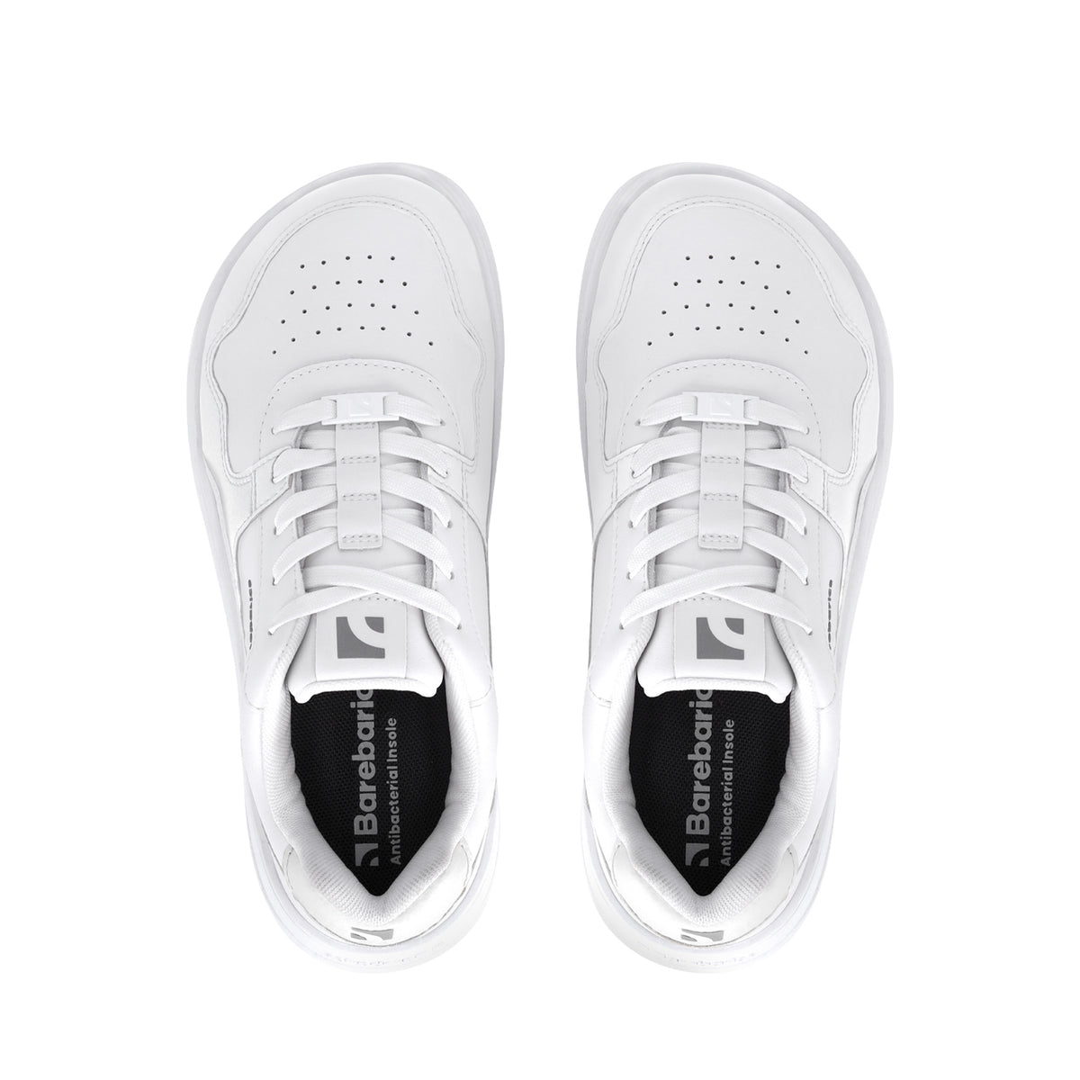 Barefoot Sneakers Barebarics Zing - All White - Leather 7  - OzBarefoot
