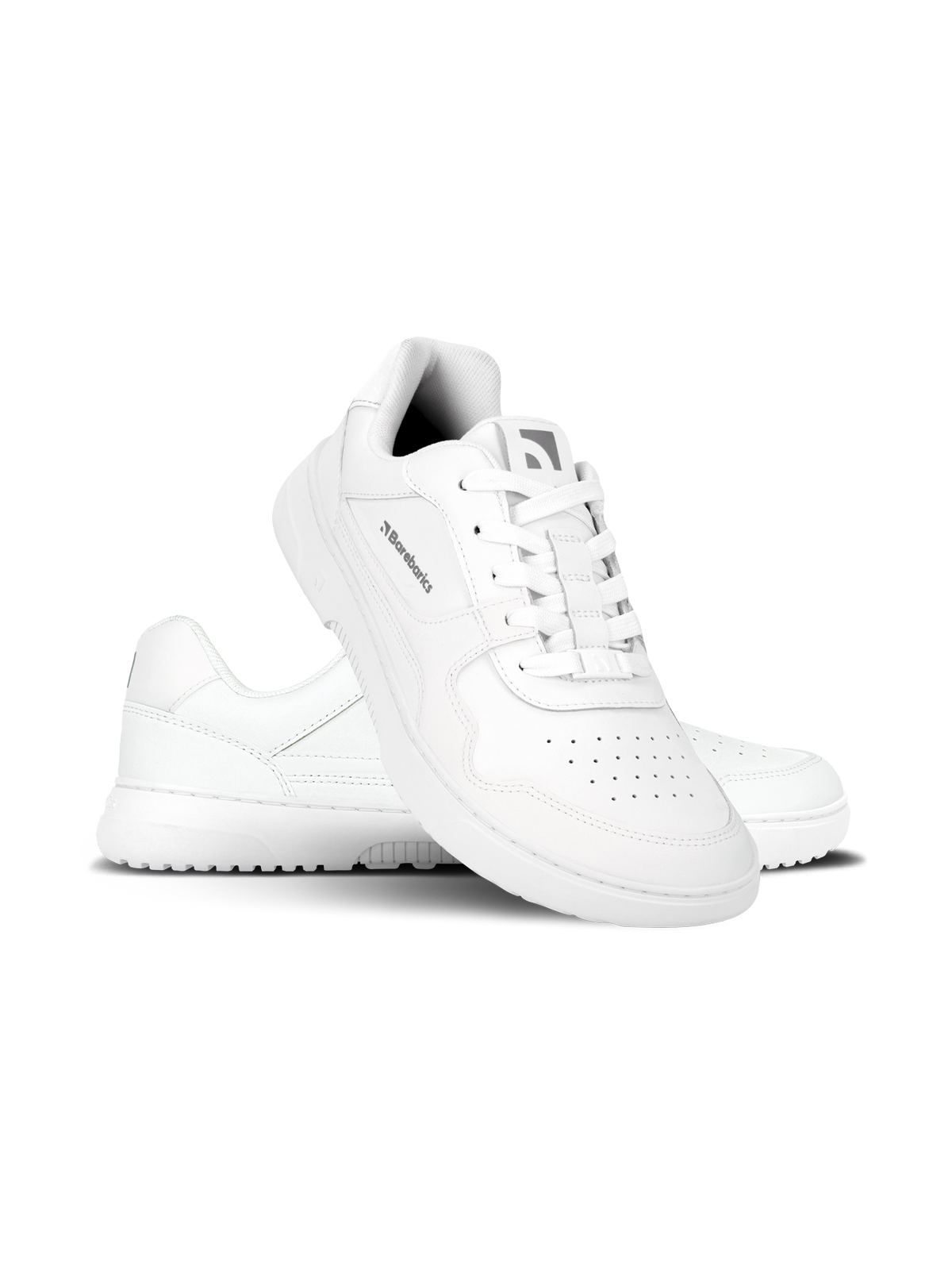 Barefoot Sneakers Barebarics Zing - All White - Leather 2  - OzBarefoot
