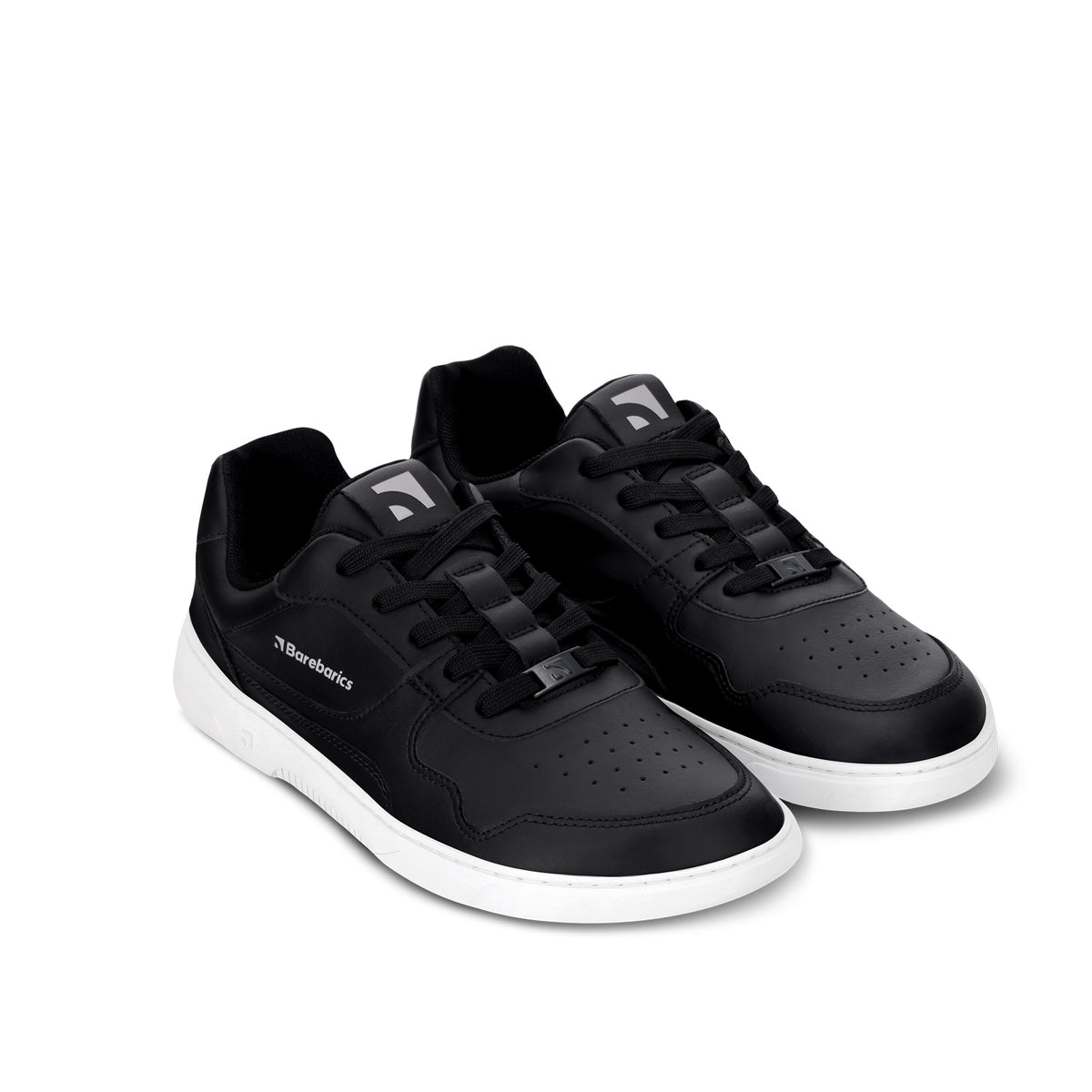 Barefoot Sneakers Barebarics Zing - Black & White - Leather 4  - OzBarefoot