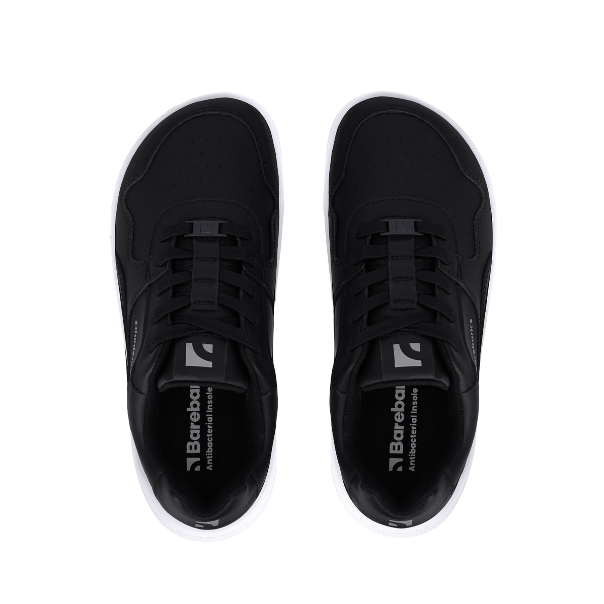 Barefoot Sneakers Barebarics Zing - Black & White - Leather 7  - OzBarefoot