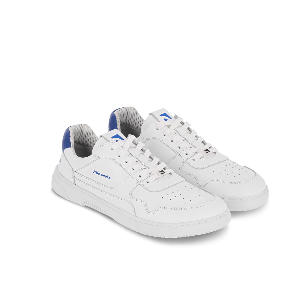 Barefoot Sneakers Barebarics Zing - Brave Men Talk - White & Blue 3  - OzBarefoot