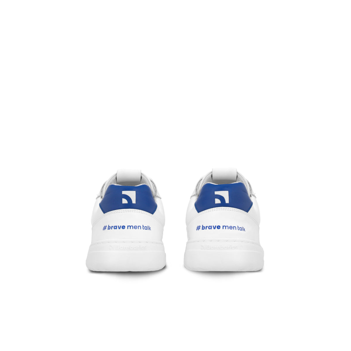 Barefoot Sneakers Barebarics Zing - Brave Men Talk - White & Blue 6  - OzBarefoot