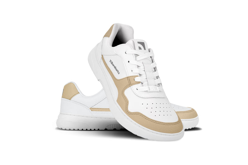 Barefoot Sneakers Barebarics Zing - White & Cream - Leather 1  - OzBarefoot