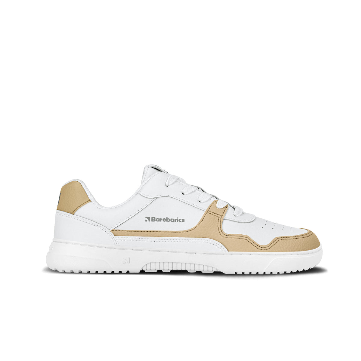 Barefoot Sneakers Barebarics Zing - White & Cream - Leather 2  - OzBarefoot