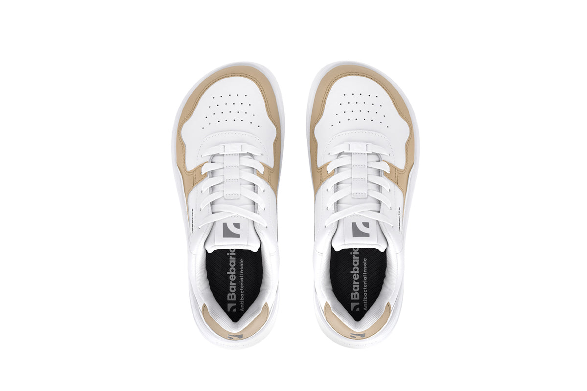 Barefoot Sneakers Barebarics Zing - White & Cream - Leather 7  - OzBarefoot