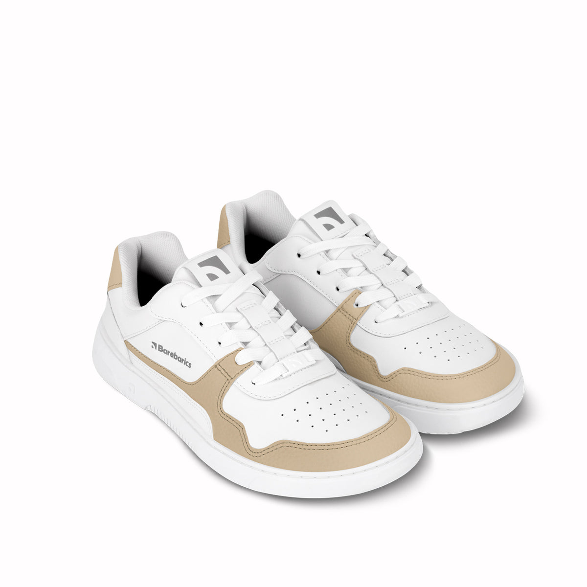 Barefoot Sneakers Barebarics Zing - White & Cream - Leather 4  - OzBarefoot