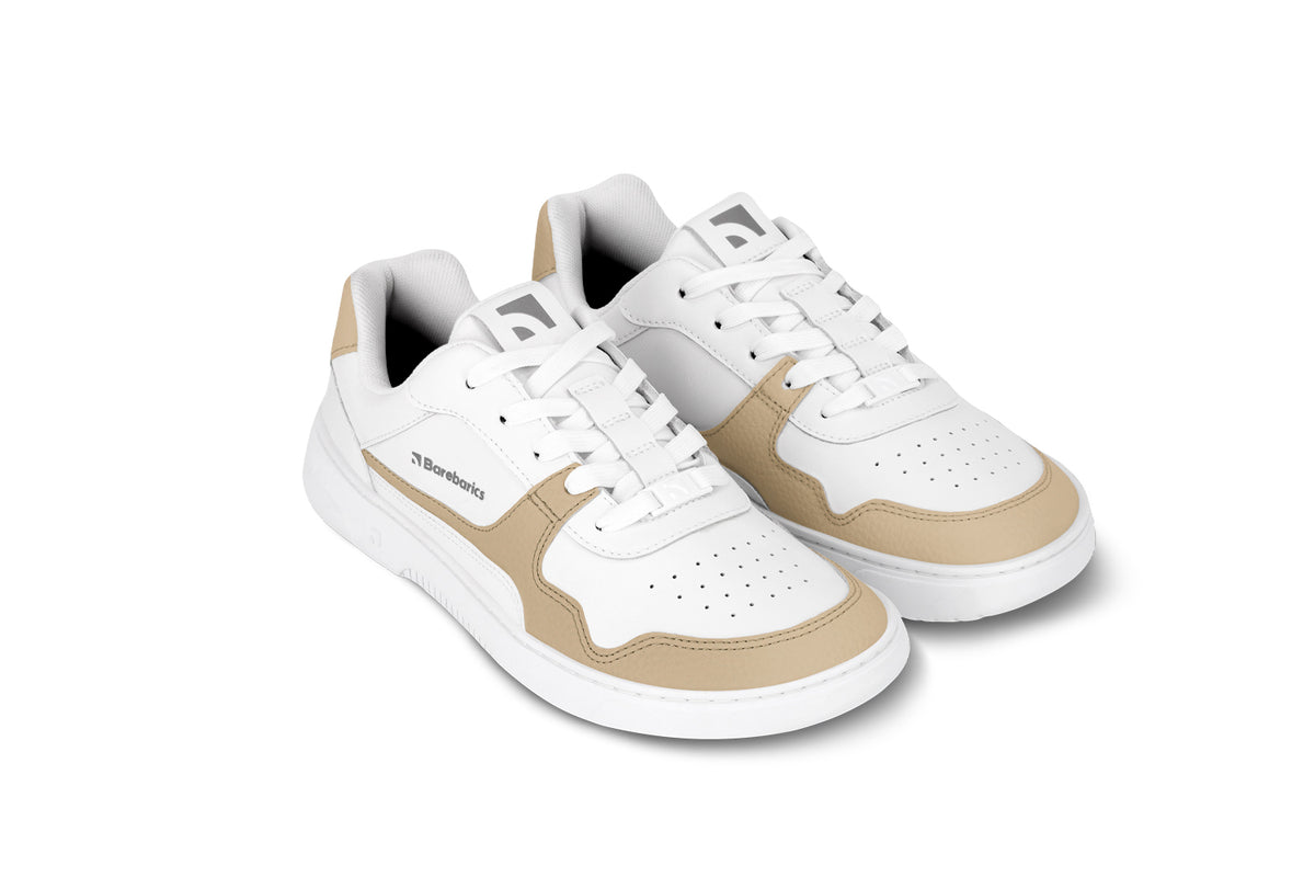 Barefoot Sneakers Barebarics Zing - White & Cream - Leather 5  - OzBarefoot