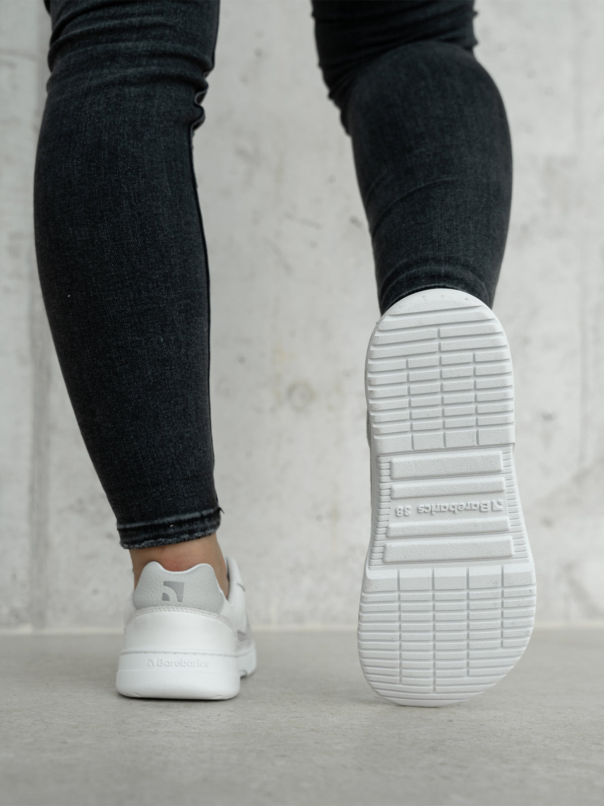 Barefoot Sneakers Barebarics Zing - White & Light Grey 16  - OzBarefoot