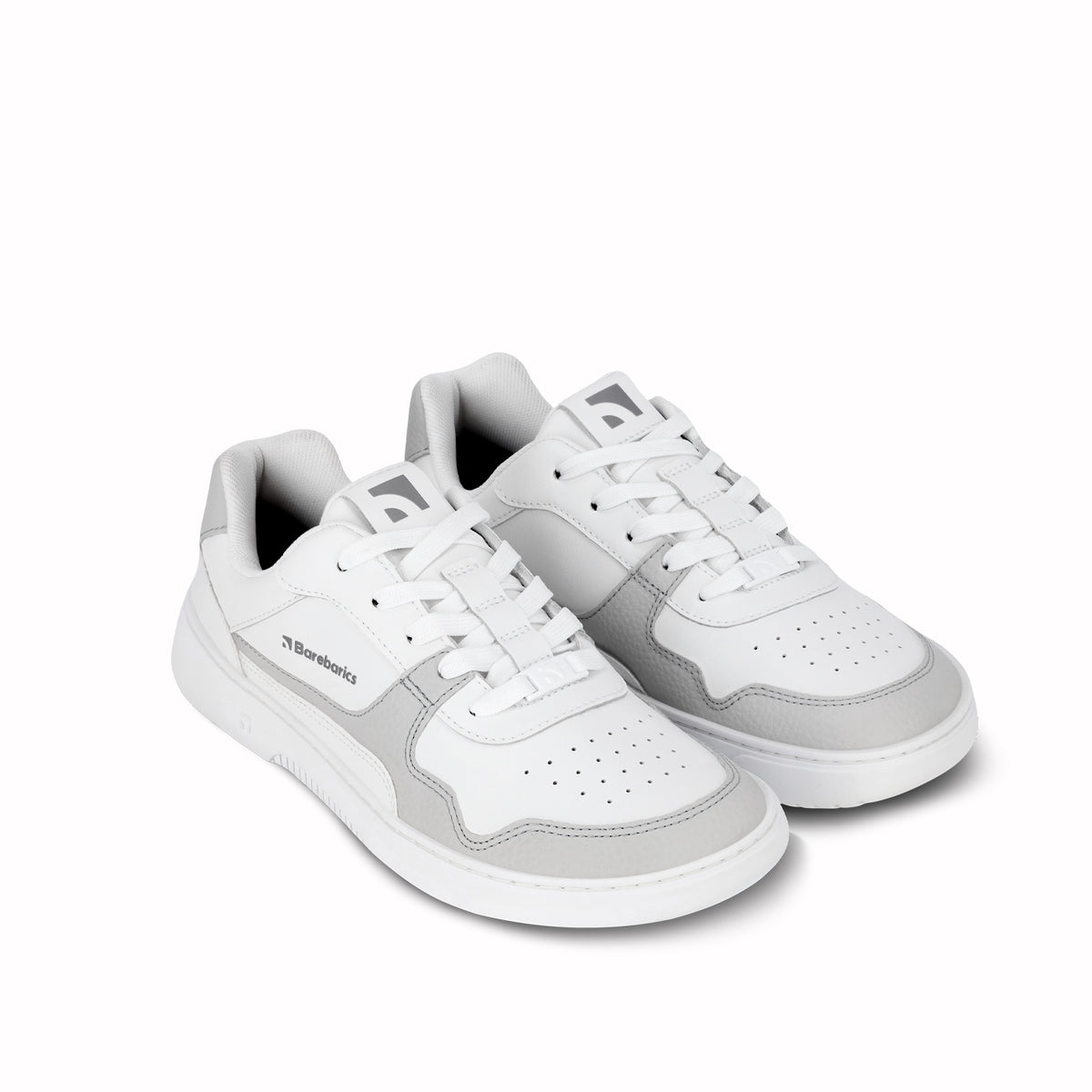 Barefoot Sneakers Barebarics Zing - White & Light Grey 10  - OzBarefoot