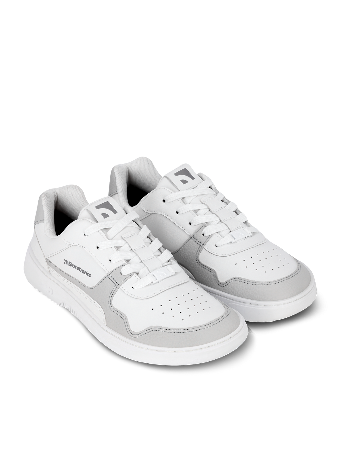 Barefoot Sneakers Barebarics Zing - White & Light Grey 9  - OzBarefoot