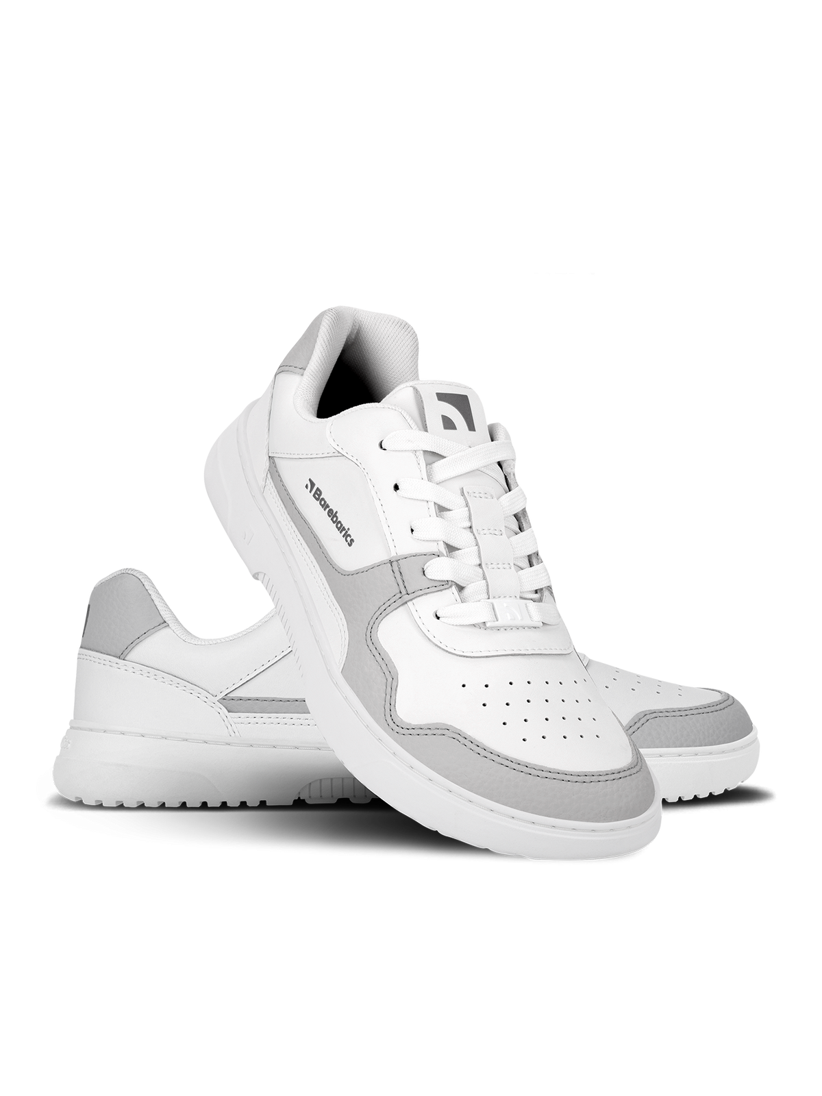 Barefoot Sneakers Barebarics Zing - White & Light Grey 5  - OzBarefoot