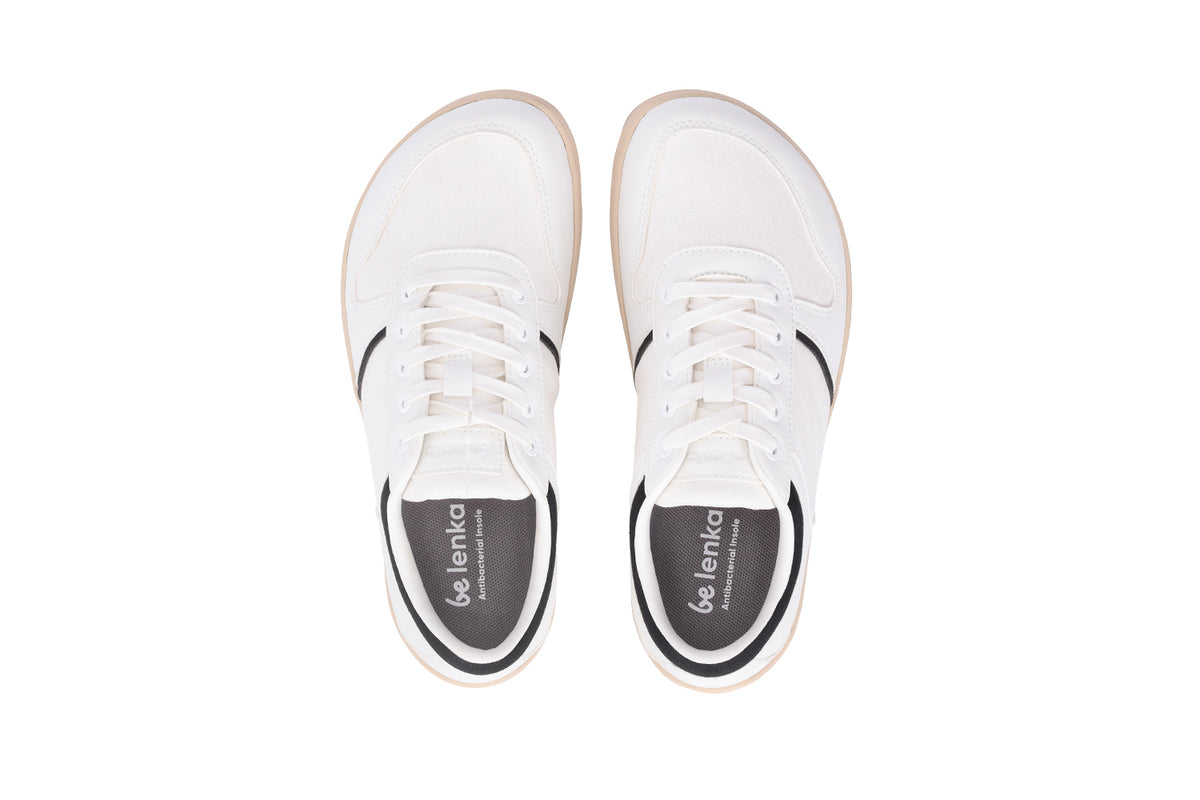 Barefoot Sneakers - Be Lenka Echo - White & Black Vegan