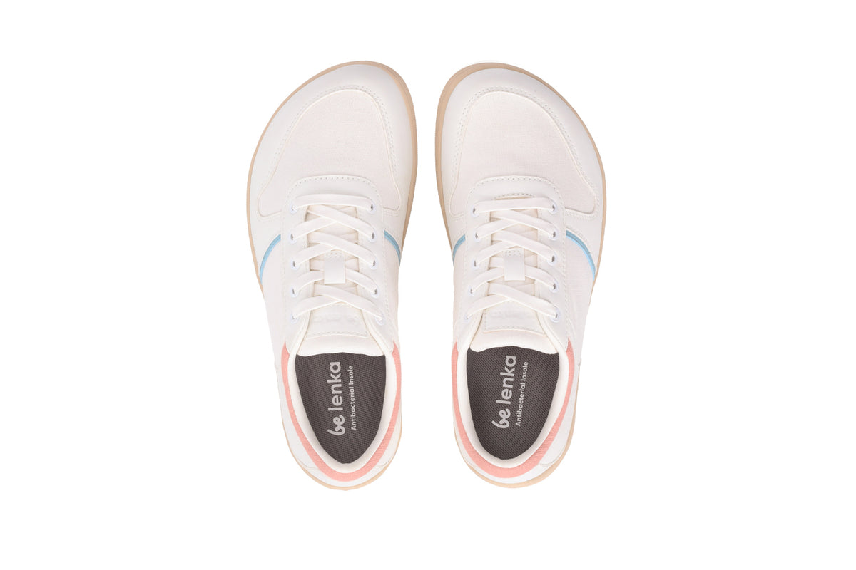 Barefoot Sneakers - Be Lenka Echo - White & Cotton Candy Vegan