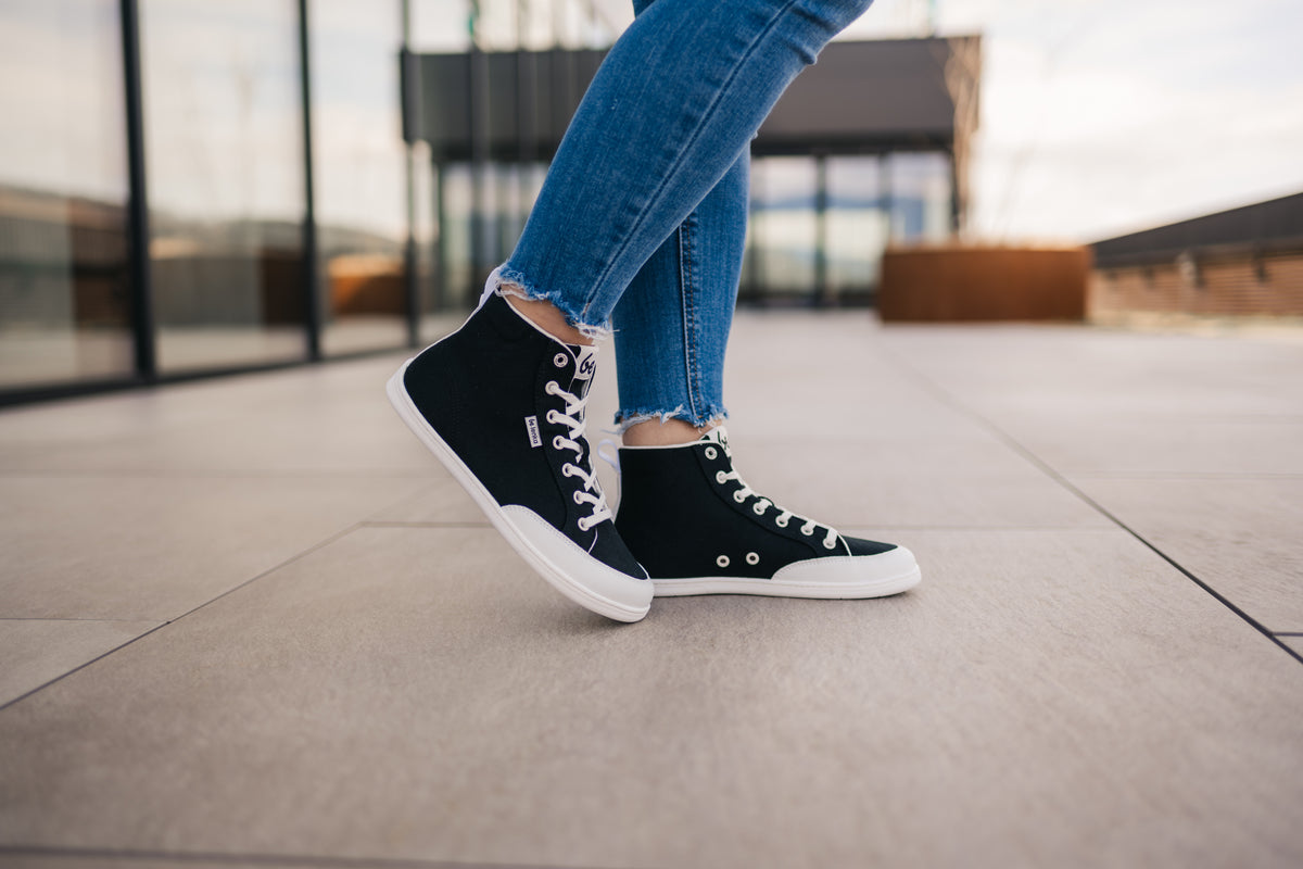 Barefoot Sneakers Be Lenka Rebound - High Top - Black & White (Shipping end of April) 5  - OzBarefoot
