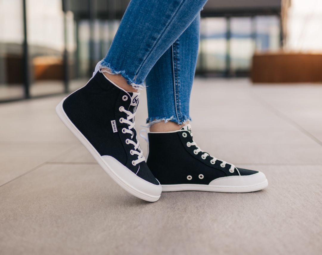 Barefoot Sneakers Be Lenka Rebound - High Top - Black & White (Shipping end of April) 3  - OzBarefoot