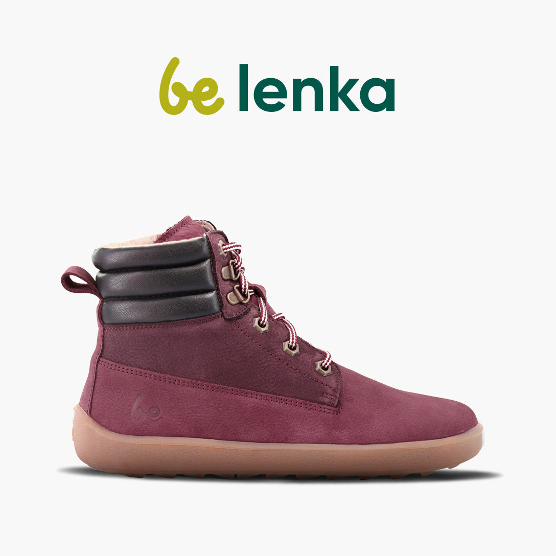 Barefoot Boots Be Lenka Nevada Neo - Burgundy 7 OzBarefoot Australia