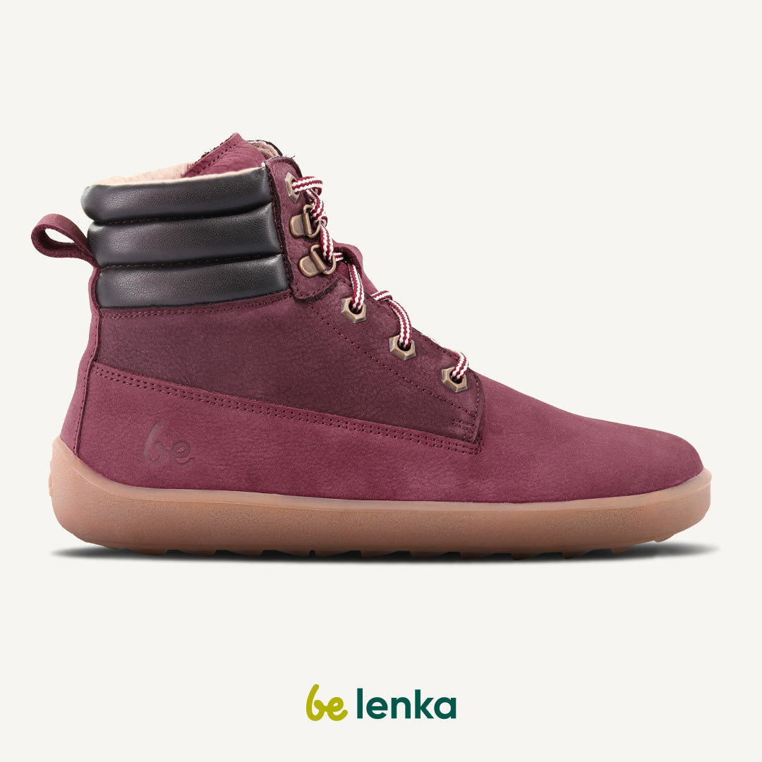 Barefoot Boots Be Lenka Nevada Neo - Burgundy 4 OzBarefoot Australia